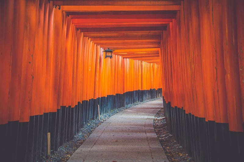 Torii gate in Kyoto, Japan